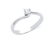 Anello Gazzola Gioielli Donna Solitario in Oro bianco Diamante AN-10039-1-1-12-F-VS0.35-I